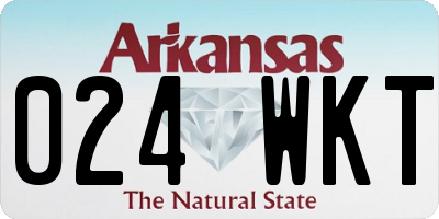 AR license plate 024WKT