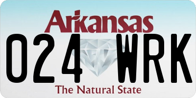 AR license plate 024WRK