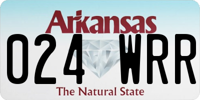 AR license plate 024WRR