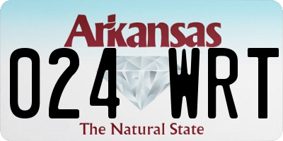 AR license plate 024WRT