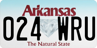 AR license plate 024WRU