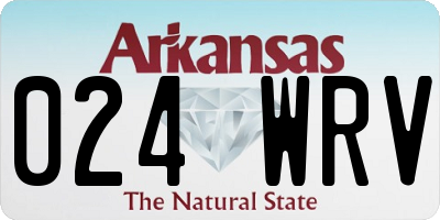 AR license plate 024WRV
