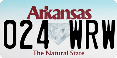 AR license plate 024WRW