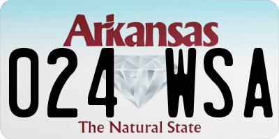 AR license plate 024WSA