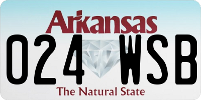 AR license plate 024WSB