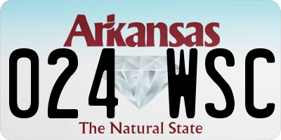 AR license plate 024WSC