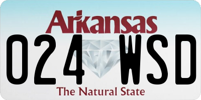 AR license plate 024WSD