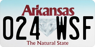 AR license plate 024WSF