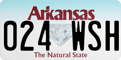AR license plate 024WSH