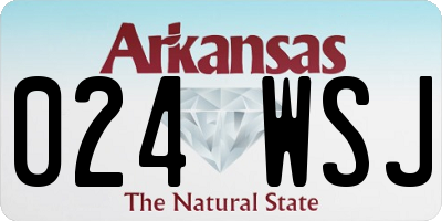 AR license plate 024WSJ