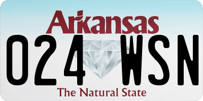 AR license plate 024WSN