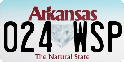 AR license plate 024WSP