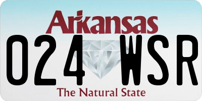 AR license plate 024WSR