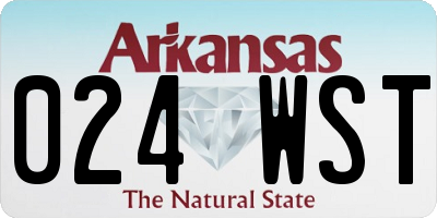 AR license plate 024WST