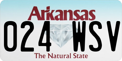AR license plate 024WSV