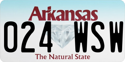 AR license plate 024WSW