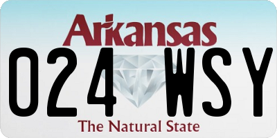 AR license plate 024WSY