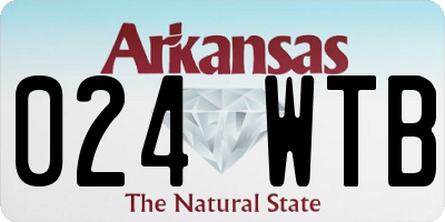 AR license plate 024WTB