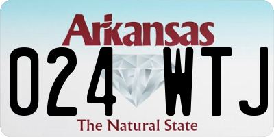 AR license plate 024WTJ