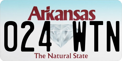 AR license plate 024WTN