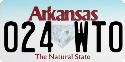 AR license plate 024WTO