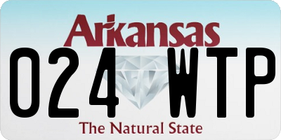 AR license plate 024WTP