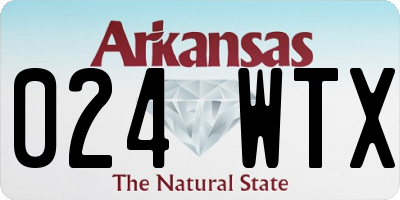 AR license plate 024WTX