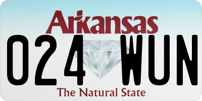 AR license plate 024WUN