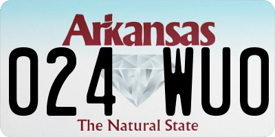 AR license plate 024WUO