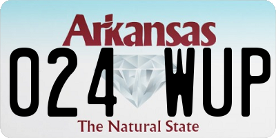 AR license plate 024WUP