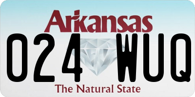 AR license plate 024WUQ