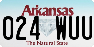 AR license plate 024WUU