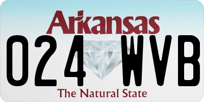 AR license plate 024WVB