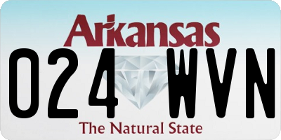 AR license plate 024WVN