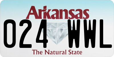 AR license plate 024WWL