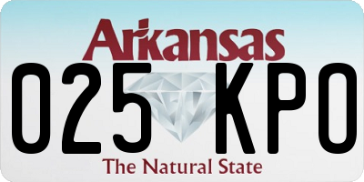 AR license plate 025KPO