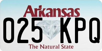 AR license plate 025KPQ