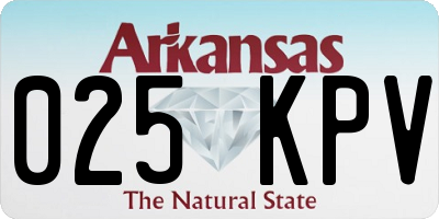 AR license plate 025KPV