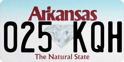 AR license plate 025KQH