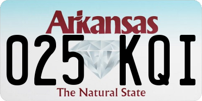AR license plate 025KQI