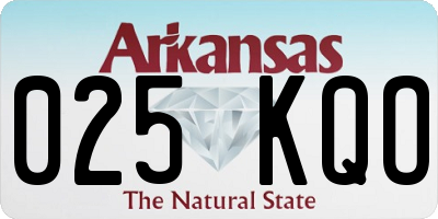 AR license plate 025KQO