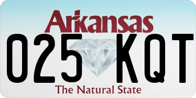 AR license plate 025KQT
