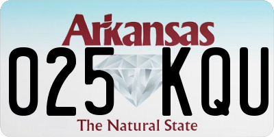 AR license plate 025KQU