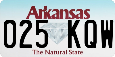 AR license plate 025KQW