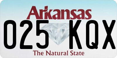AR license plate 025KQX