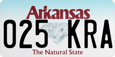 AR license plate 025KRA