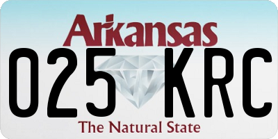 AR license plate 025KRC