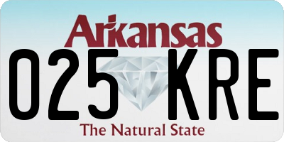 AR license plate 025KRE