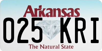 AR license plate 025KRI