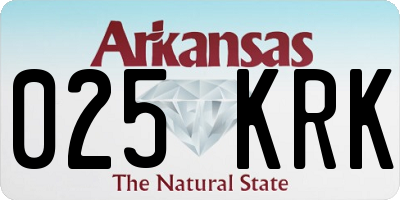 AR license plate 025KRK